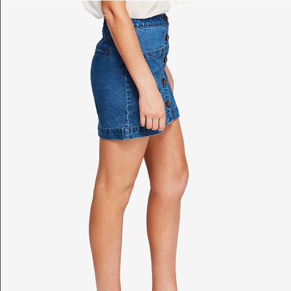 Free People Don't Get Me Wrong Cotton Denim Skirt - Picture 3 of 3